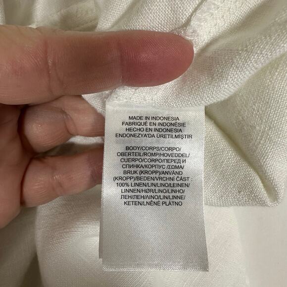 Lauren Ralph Lauren White Linen Shorts Sz‎ 16 Summer Essential Classic - Picture 7 of 10